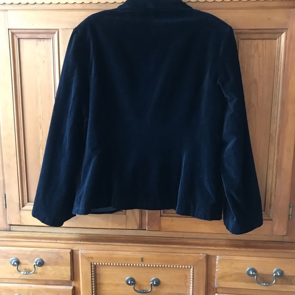 NEWPORT NEWS 💕 14W Black Velvet BlazerEXC - Picture 2 of 6